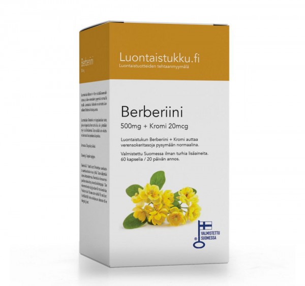 Berberiini Берберин 500мг, 60 капсул Berberiini Берберин 500мг, 60 капсул