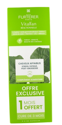 René Furterer Vitalfan Antichute Reaktiver Haarausfall Vitalfan Antichute Reactive Hair Loss Pack 3 x 30 капсул
