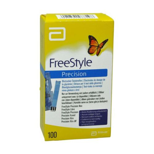 Freestyle Precision Blutzuckerteststreifen, Фристайл Пресишн, тест-полоски для измерения глюкозы в крови, 100 шт. Freestyle Precision Blutzuckerteststreifen, Фристайл Пресишн, тест-полоски для измерения глюкозы в крови, 100 шт.