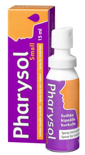 PHARYSOL SMALL SUIHKE KIPEÄLLE KURKULLE Фарисол спрей для горла при ангине 15 мл 