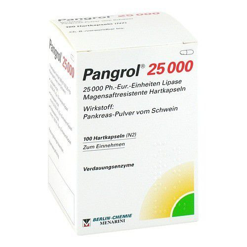 PANGROL 25.000 Hartkps.m Пангрол , 25000 100 капсул PANGROL 25.000 Hartkps.m Пангрол , 25000 100 капсул