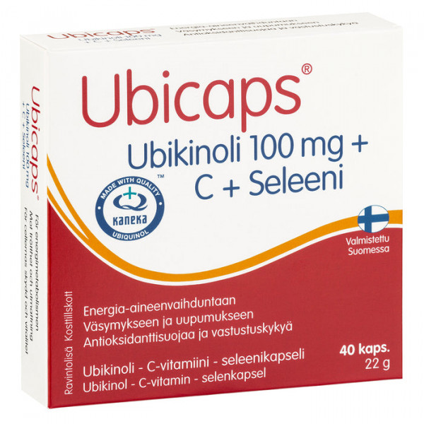 Ubicaps Ubikinoli Убихинол 100мг + С+Селен 40 капс Ubicaps Ubikinoli Убихинол 100мг + С+Селен 40 капс