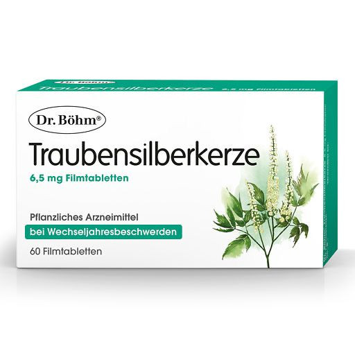 DR. BÖHM Traubensilberkerze 6,5 mg Filmtabletten таблетки от приливов с клопогоном 8.5 мг,60 таб DR. BÖHM Traubensilberkerze 6,5 mg Filmtabletten таблетки от приливов с клопогоном 8.5 мг,60 таб