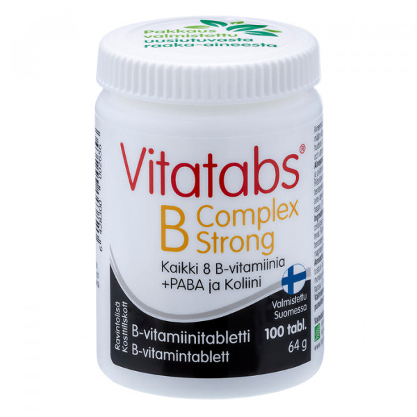 Vitatabs B-Complex Strong - Сильная таблетка витамина B 100 табл. Vitatabs B-Complex Strong - Сильная таблетка витамина B 100 табл.