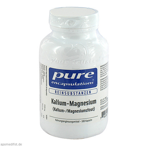 PURE ENCAPSULATIONS KALIUM-MAGNESIUM (CITRAT),180 Stk. ЧИСТЫЕ ИНКАПСУЛЯЦИИ КАЛИЙ-МАГНИЙ (ЦИТРАТ),180 шт.