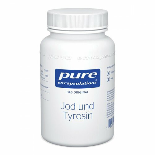 Pure Encapsulations Jod und Tyrosin,60 Stk. Чистые инкапсуляции йода и тирозина,60 шт.