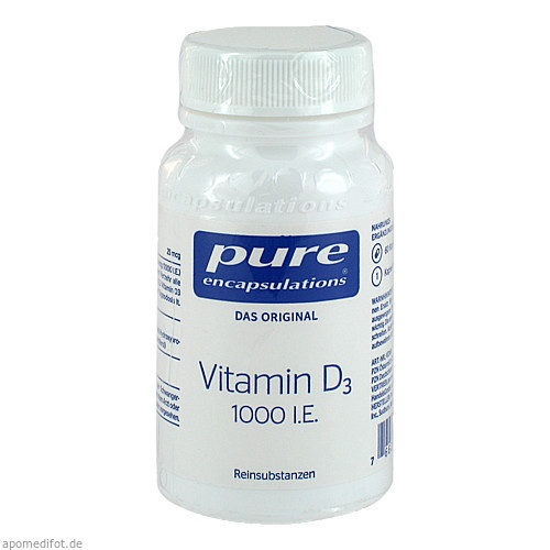 PURE ENCAPSULATIONS Vitamin D3 1000 I.E.,60 Stk. ЧИСТЫЕ ИНКАПСУЛЯЦИИ Витамин D3 1000 I.E.,60 шт.