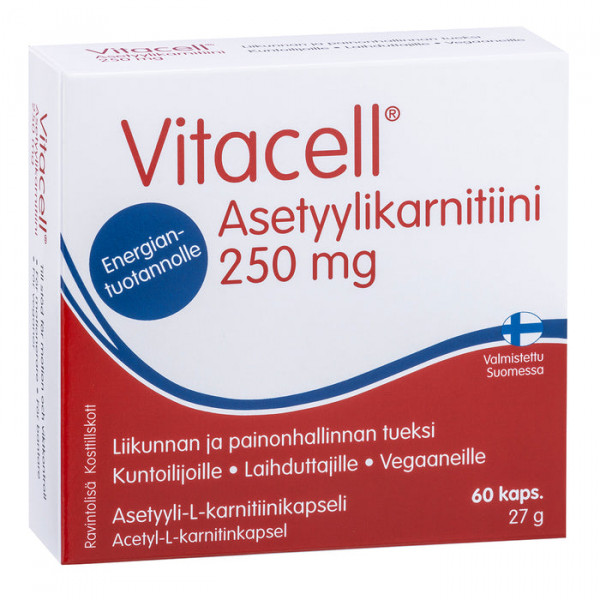 Vitacell Ацетилкарнитин 250 мг 60 капс Vitacell Ацетилкарнитин 250 мг 60 капс