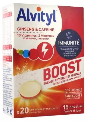 Alvityl Boost Ginseng und Koffein 20 Brausetabletten Алвитил Boost Ginseng and Caffeine 20 шипучих таблеток Alvityl Boost Ginseng und Koffein 20 Brausetabletten Алвитил Boost Ginseng and Caffeine 20 шипучих таблеток
