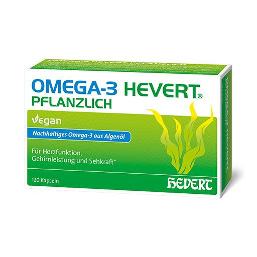 OMEGA-3 HEVERT pflanzlich Weichkapseln Vegan 120 St, ОМЕГА-3 ХЕВЕРТ растительные мягкие капсулы, веган 120 штук OMEGA-3 HEVERT pflanzlich Weichkapseln Vegan 120 St, ОМЕГА-3 ХЕВЕРТ растительные мягкие капсулы, веган 120 штук