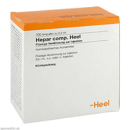 Hepar comp. Heel,Хеель Хепар композитум ампулы,10 шт Hepar comp. Heel,Хеель Хепар композитум ампулы,10 шт