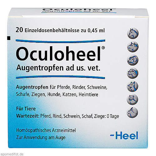 OCULOHEEL Augentropfen ad us.vet.Einzeldosispipet.,20 Stk. Глазные капли OCULOHEEL от us.vet. Пипетка для однократной дозы.,20 шт. OCULOHEEL Augentropfen ad us.vet.Einzeldosispipet.,20 Stk. Глазные капли OCULOHEEL от us.vet. Пипетка для однократной дозы.,20 шт.