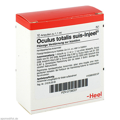 OCULUS TOT SUIS INJ ORG,10 Stk. OCULUS TOT AM INJ ORG,10 шт. OCULUS TOT SUIS INJ ORG,10 Stk. OCULUS TOT AM INJ ORG,10 шт.