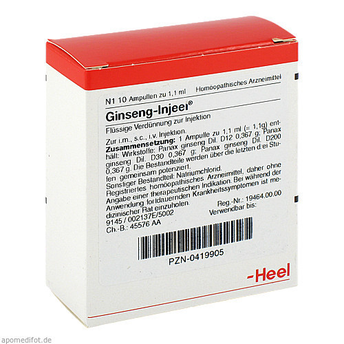 GINSENG INJ,10 Stk. ЖЕНЬШЕНЬ ИНЖ,10 шт.
