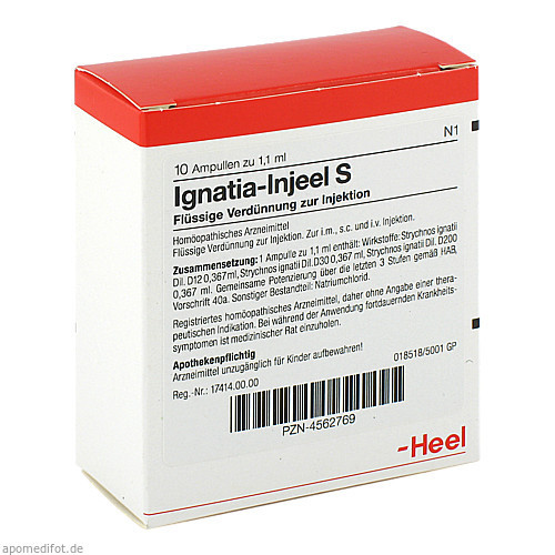 IGNATIA INJ S,10 Stk. Игнатия ИНЖ С,10 шт. IGNATIA INJ S,10 Stk. Игнатия ИНЖ С,10 шт.