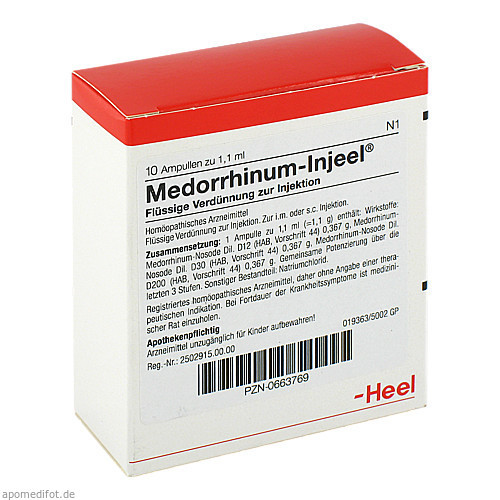 MEDORRHINUM INJ NOS,10 Stk. MEDORRHINUM INJ БДУ,10 шт. MEDORRHINUM INJ NOS,10 Stk. MEDORRHINUM INJ БДУ,10 шт.