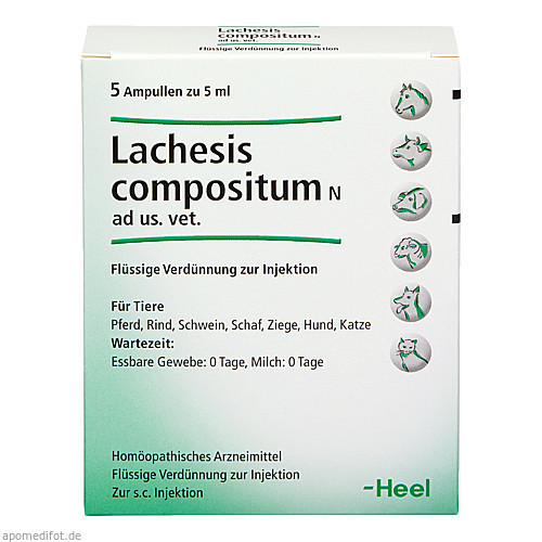 LACHESIS COMPOSITUM N ad us.vet.Ampullen,5 Stk. ЛАХЕЗИС КОМПОЗИТ Н ад ус.вет.Ампуллен,5 шт. LACHESIS COMPOSITUM N ad us.vet.Ampullen,5 Stk. ЛАХЕЗИС КОМПОЗИТ Н ад ус.вет.Ампуллен,5 шт.