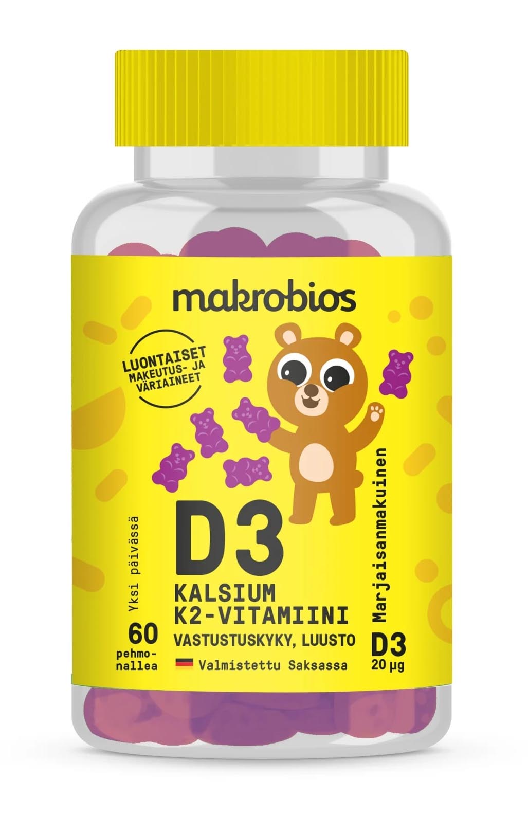 For Macrobios Plush D3 + Ca + K2 Макробис вит Д +кальций +К2 ,60 шт