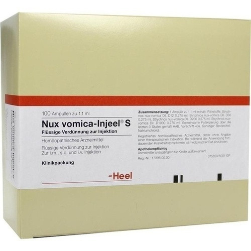 NUX VOMICA INJ S,100 Stk. НЮКС ВОМИКА ИНЖ С,100 шт. NUX VOMICA INJ S,100 Stk. НЮКС ВОМИКА ИНЖ С,100 шт.