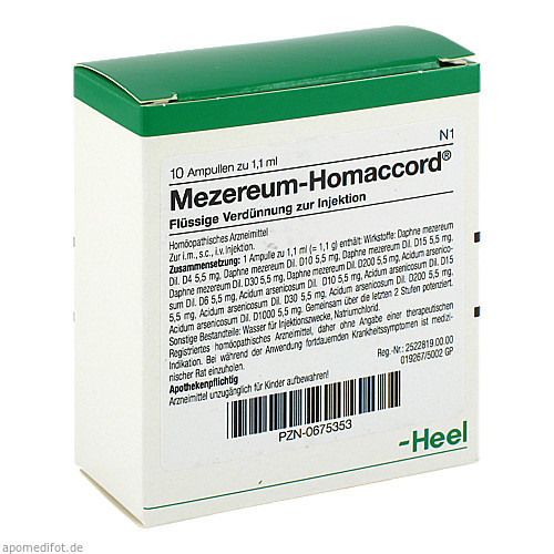 MEZEREUM HOMACCORD,10 Stk. МЕЗЕРЕУМ ГОМАККОРД,10 шт.