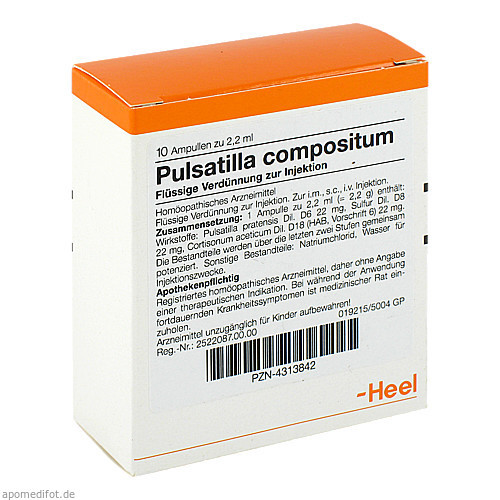 PULSATILLA COMP,10 Stk. ПУЛЬСАТИЛЛА КОМП,10 шт.