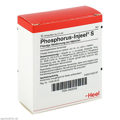 PHOSPHORUS INJ S,10 Stk. ФОСФОР ИНЖ С,10 шт.