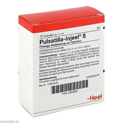 PULSATILLA INJ S,10 Stk. ПУЛСАТИЛЛА ИНЖ С,10 шт.