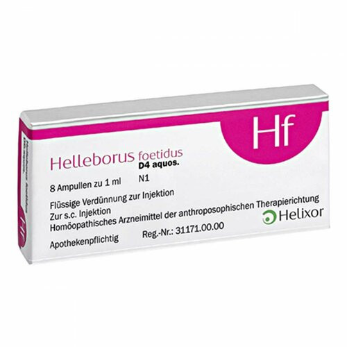 Helleborus foetidus D 4 aquos.,8x1 ml Морозник вонючий Д 4 воды.,8x1 мл Helleborus foetidus D 4 aquos.,8x1 ml Морозник вонючий Д 4 воды.,8x1 мл