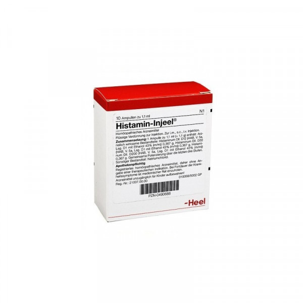 Guna - Histamin Injeel - homeopathic remedy 10 vials of 1.1 ml, Применение - Гистамин Инджил - гомеопатическое средство 10 флаконов по 1,1 мл.,