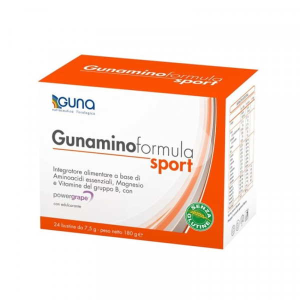 Guna - Gunaminoformula Sport - Amino Acid Supplement 42 sachets, Guna - Gunaminoformula Sport - Добавка аминокислот 42 пакетика,