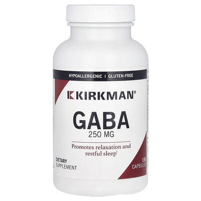 Kirkman Labs, GABA, 250 mg, ГАБА Киркман 150 капсул 