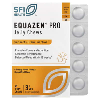 SFI Health, Equazen® Pro, от 3 лет и старше, натуральные фрукты, 45 желе